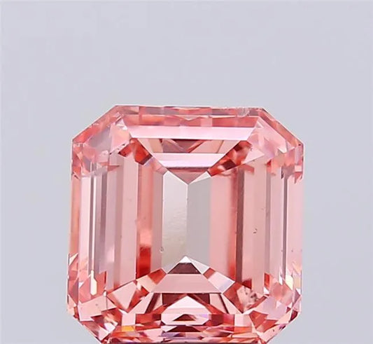 3.50ct Asscher Lab Grown Diamond (Colour Fancy Vivid Pink, Clarity SI1, IGI Certified)
