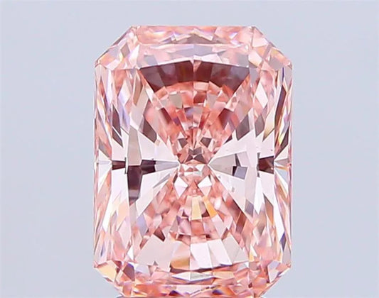 3.50ct Radiant Lab Grown Diamond (Colour Fancy Intense Pink, Clarity VS2, IGI Certified)