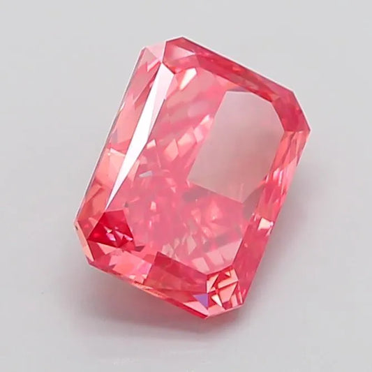 3.51ct Radiant Lab Grown Diamond (Colour Fancy Vivid Red, Clarity VS2, IGI Certified)