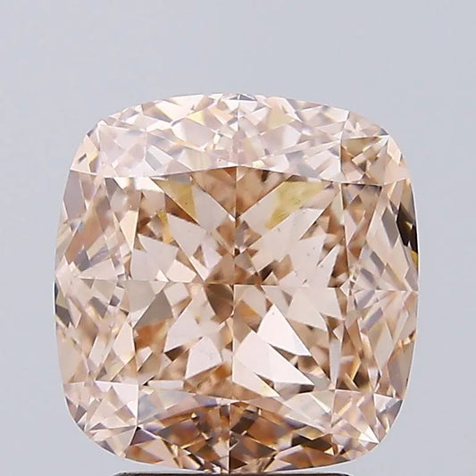 3.53ct Cushion modified Lab Grown Diamond (Colour Fancy Light Brown, Clarity VS1, IGI Certified)