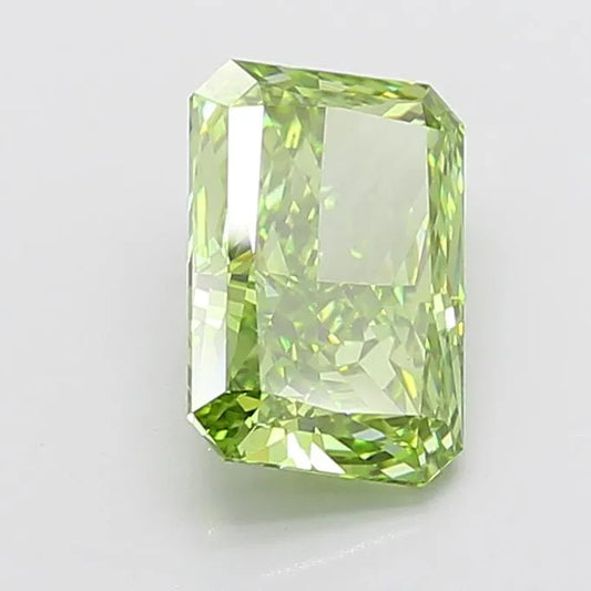 3.53ct Radiant Lab Grown Diamond (Colour Fancy Vivid Green, Clarity VS1, IGI Certified)