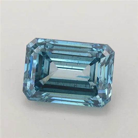 1.79ct Emerald Lab Grown Diamond (Colour Fancy Vivid Blue, Clarity SI1, IGI Certified)