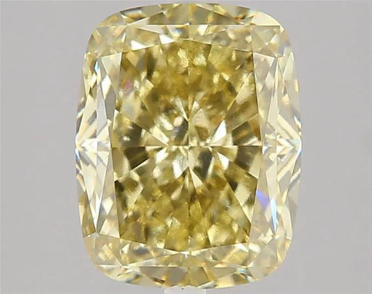 4.02ct Cushion modified Lab Grown Diamond (Colour Fancy Yellow, Clarity VVS2, IGI Certified)