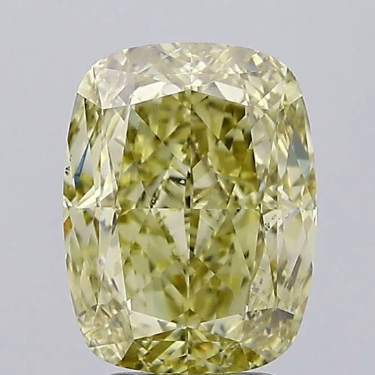 4.05ct Cushion modified Lab Grown Diamond (Colour Fancy Intense Gray Yellow, Clarity VS1, IGI Certified)