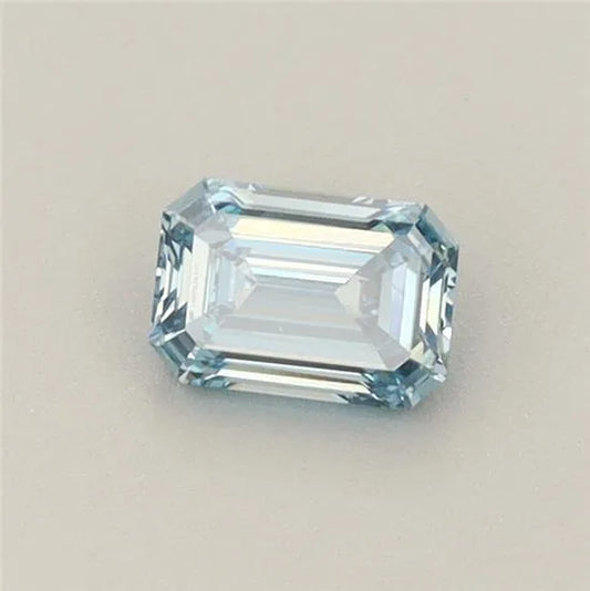 0.39ct Emerald Lab Grown Diamond (Colour Fancy Vivid Blue, Clarity VVS2, IGI Certified)