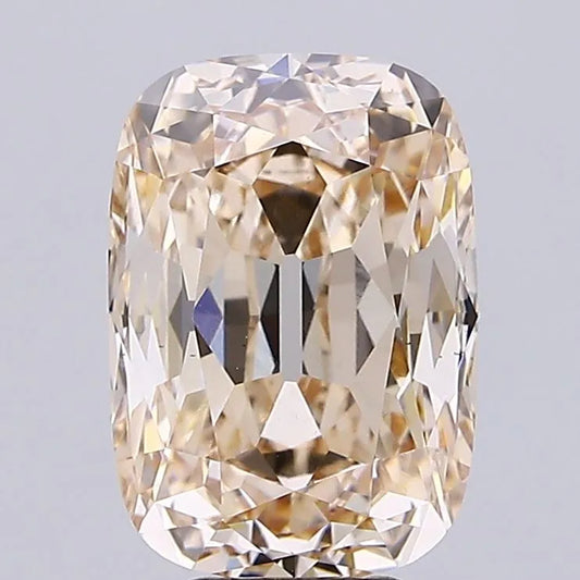 6.53ct Cushion modified Lab Grown Diamond (Colour Very Light Brown, Clarity VS1, IGI Certified)