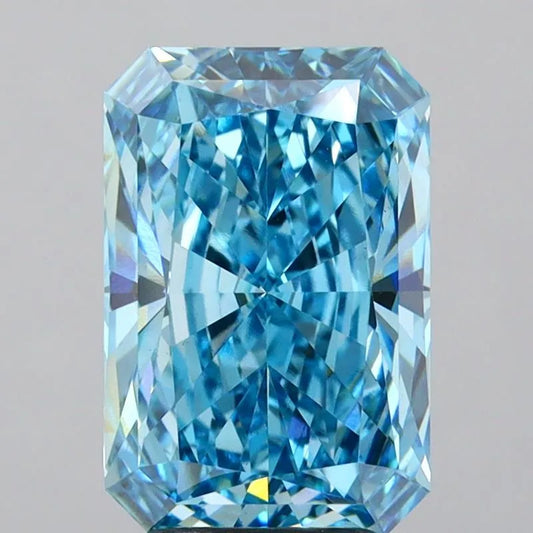 4.08ct Radiant Lab Grown Diamond (Colour Fancy Vivid Blue, Clarity VS1, IGI Certified)