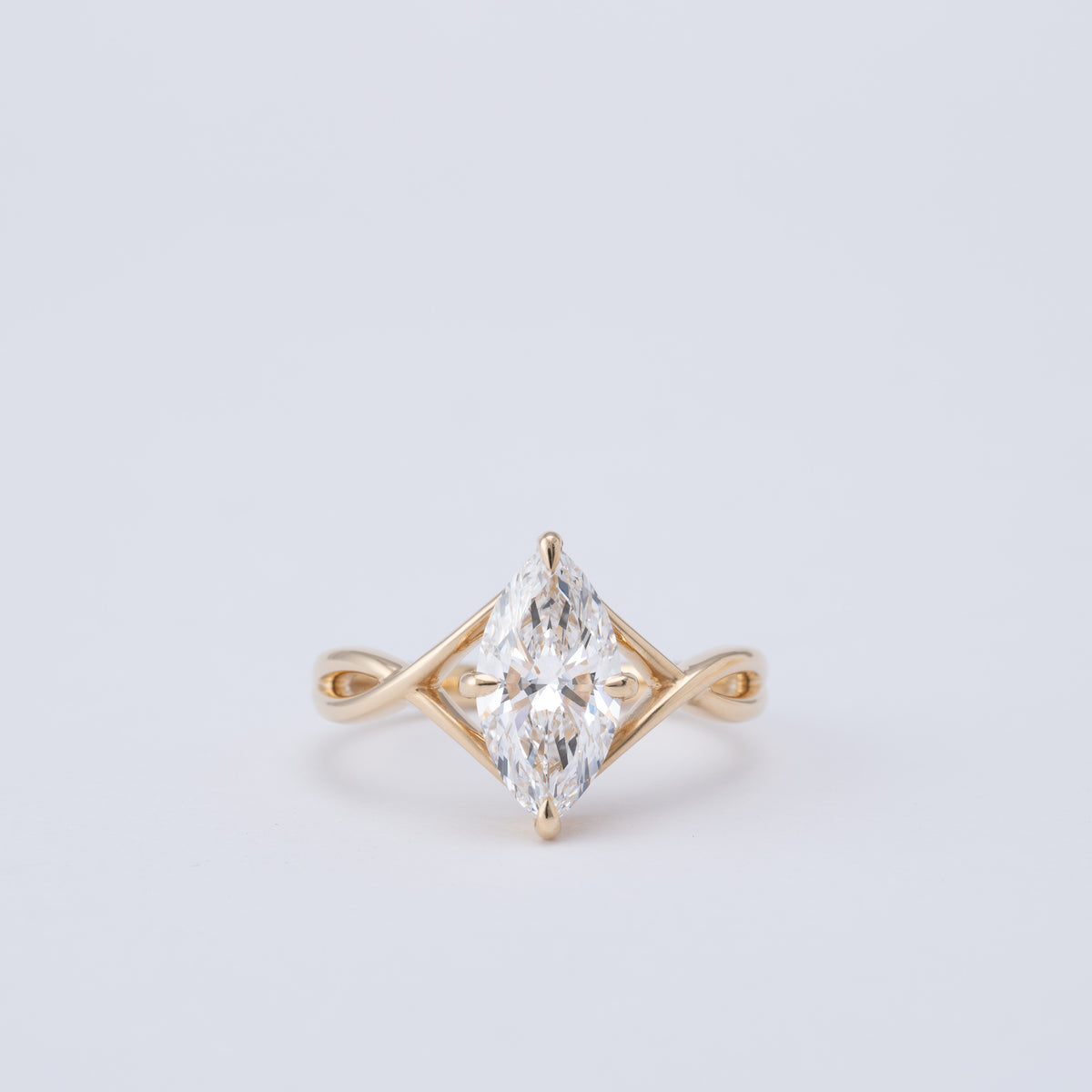 Compass Set Marquise Celtic Knot Engagement Ring