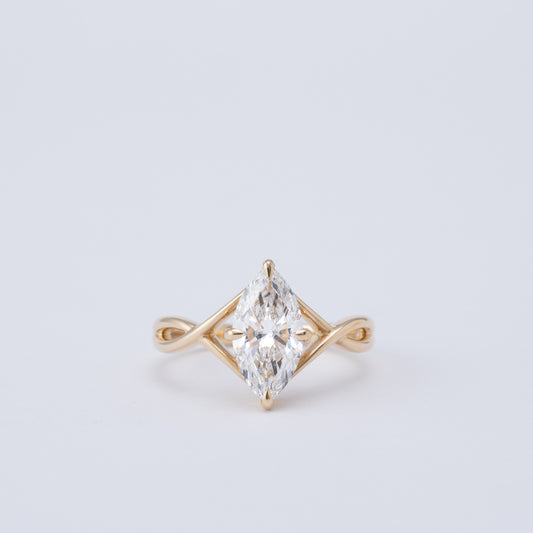Compass Set Marquise Celtic Knot Engagement Ring